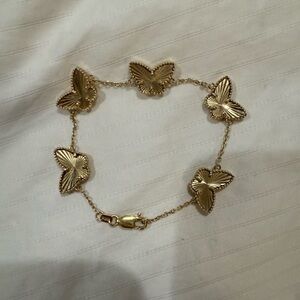 14K Gold Butterfly Bracelet